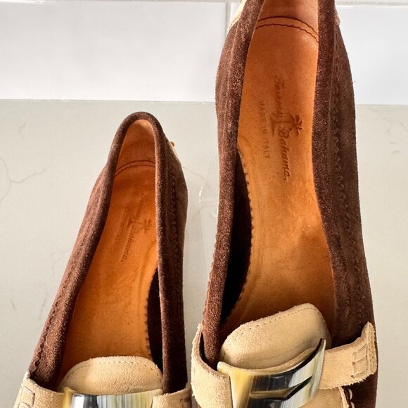 Vintage Tommy Bahama Suede Driving Loafers Brown - Made in Italy - Picture 3 of 8